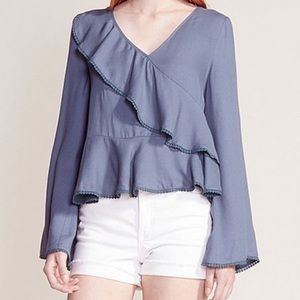 NWT Cupcakes and Cashmere Blue top